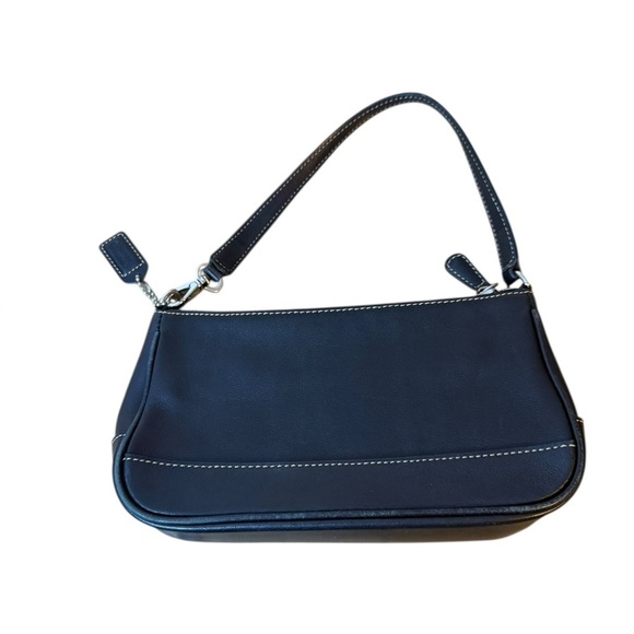 Coach Vintage Y2K Black Leather Hamptons Saddle Bag - Picture 1 of 7